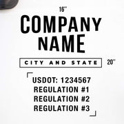 Company Name with Regulation Lines, (Set of 2)