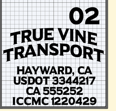 Custom Order for True Vine Transport #4