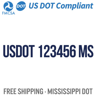 usdot decal mississippi ms