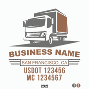 Company Name Truck Door Decal, USDOT, (Set of 2)