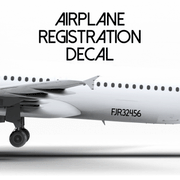 airplane registration decal