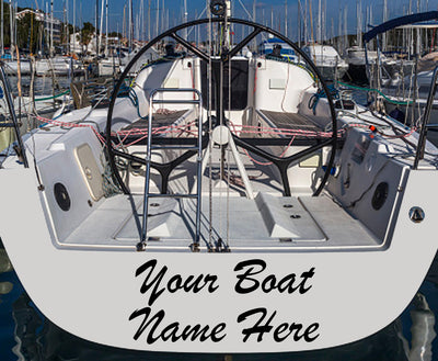 boat stern name decal sticker