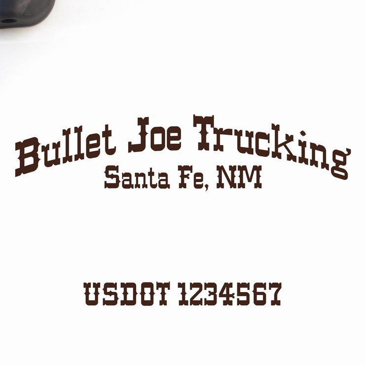 Company Name Truck Decal