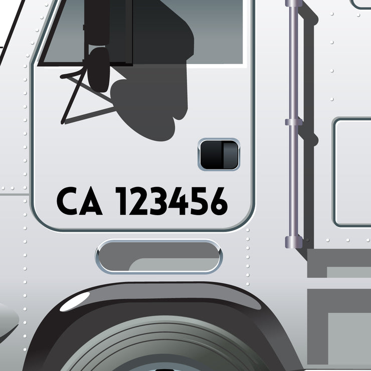 Regulation Sticker CA Number Regulation Sticker Decal, (Set of 2) – USDOT Decals