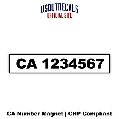 CA CHP California Number Magnet, (Set of 2)