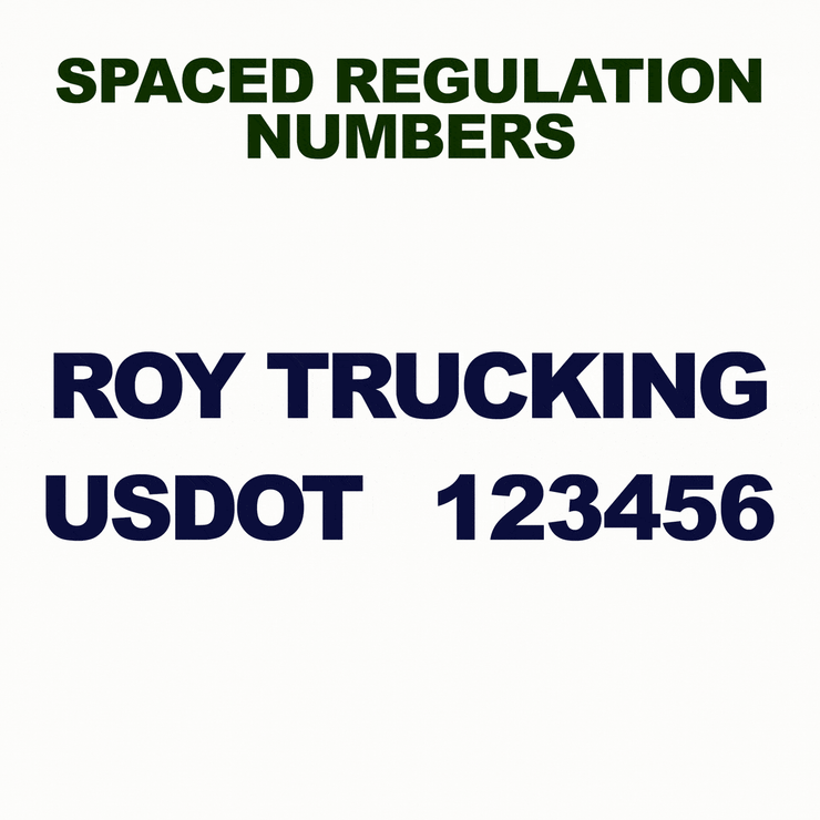 company name and usdot number decal sticker