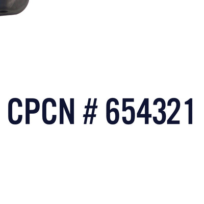 cpcn number decal sticker