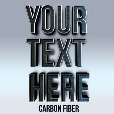 your text here carbon fiber decal sticker
