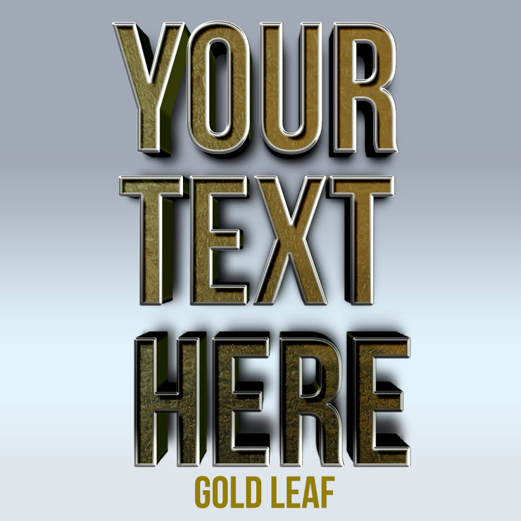 your text here decal sticker gold leaf