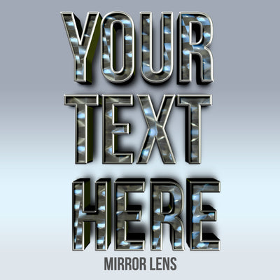your text here mirror lens decal sticker