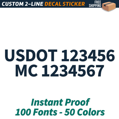 usdot mc truck decal sticker for sale