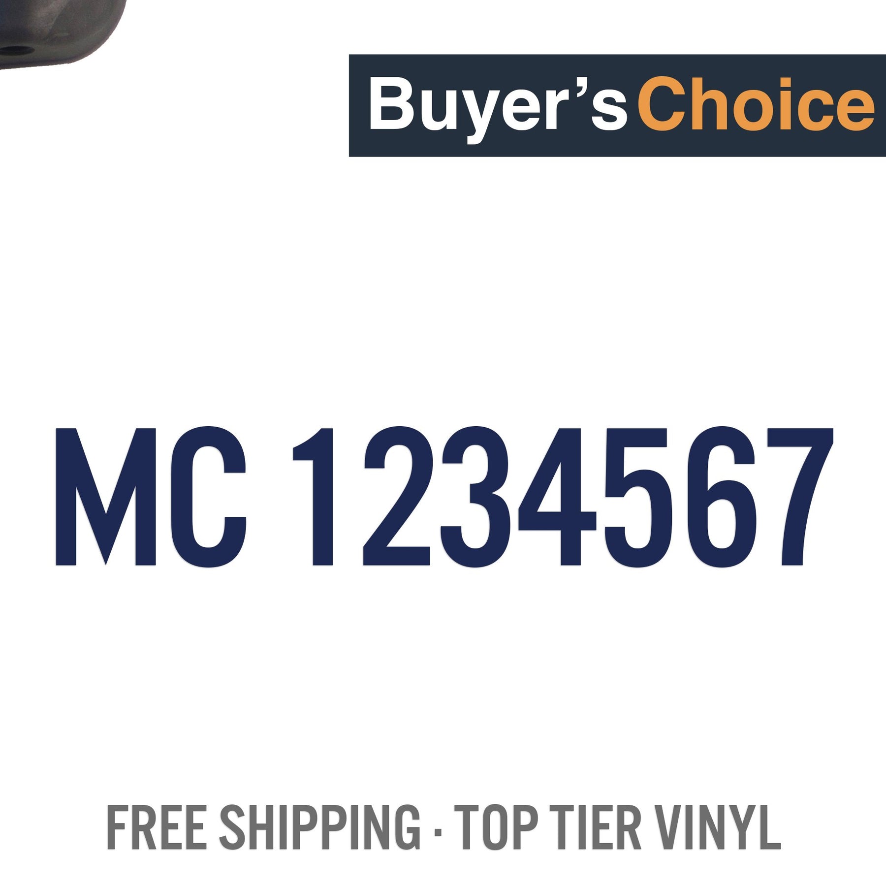 MC Number Decal Sticker, (Set of 2) – USDOT Decals