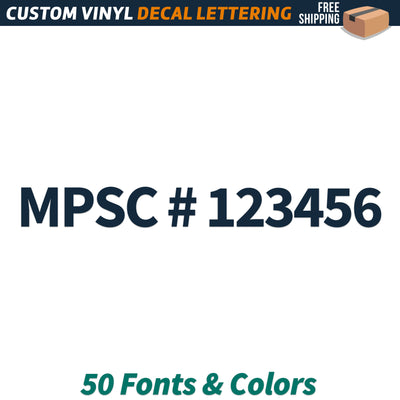 MPSC number decal