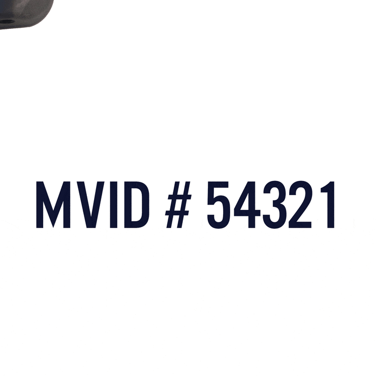 MVID number decal sticker