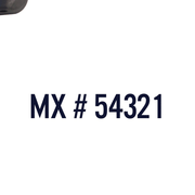 mx number decal sticker