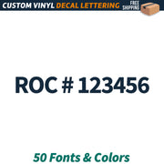 ROC number decal