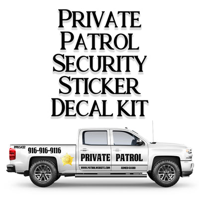 private patrol security sticker decal kit