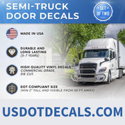 semi truck door decals