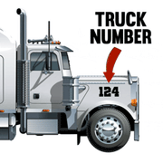semi truck number decal sticker