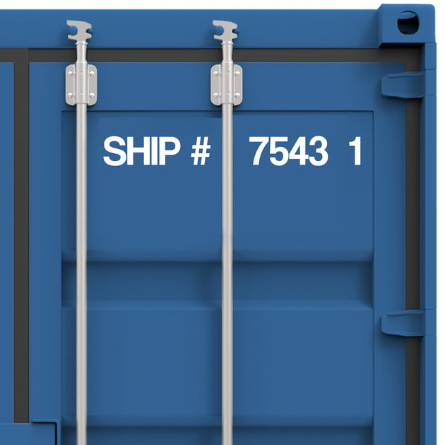Custom Shipping Container Number Decal Sticker Lettering, (Set of 2 ...