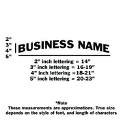 Company Name Truck Decal with Three Regulation Lines (USDOT), (Set of 2)