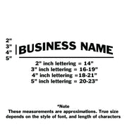 Company Name Decal with Two Regulation Lines (USDOT), (Set of 2)