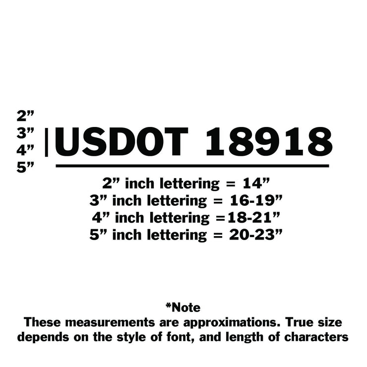 Trucking Company Name, Location, USDOT & MC Decal Sticker, (Vinyl Truck Door Lettering) Set of 2