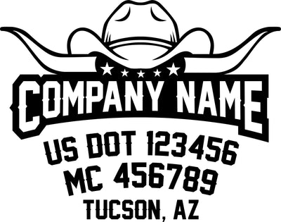 western style usdot decal