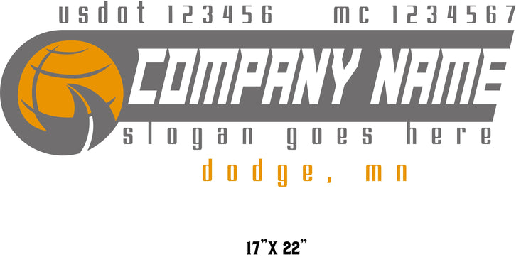 Logistics Company Name Truck Decal, (Set of 2)