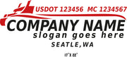 Transportation Company Name Truck Decal, (Set of 2)