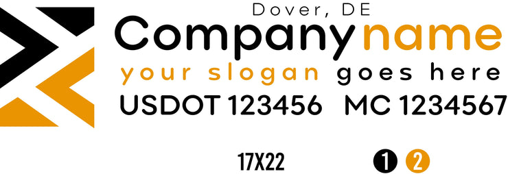 Logistics Company Name Truck Decal, (Set of 2)