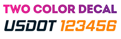 two color usdot decal sticker