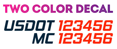 two color usdot mc decal sticker