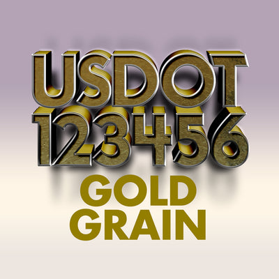 usdot decal sticker gold grain