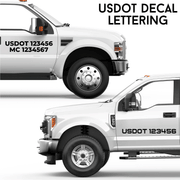usdot truck decal sticker lettering