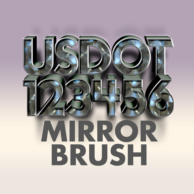 usdot decal sticker mirror brush