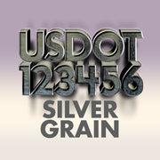 usdot decal sticker silver grain