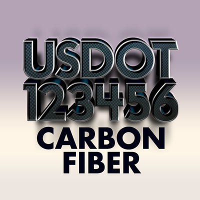 usdot decal sticker carbon fiber