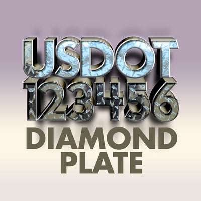 usdot decal sticker diamond plate