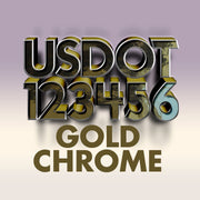 usdot decal sticker gold chrome