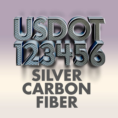 usdot decal silver carbon fiber