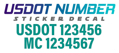 usdot & mc number decal sticker