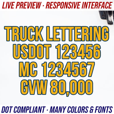 usdot number truck lettering decal stickers