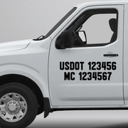 usdot mc number decal sticker lettering