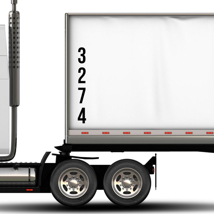 Vertical Number Truck Decal