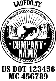 western style usdot decal